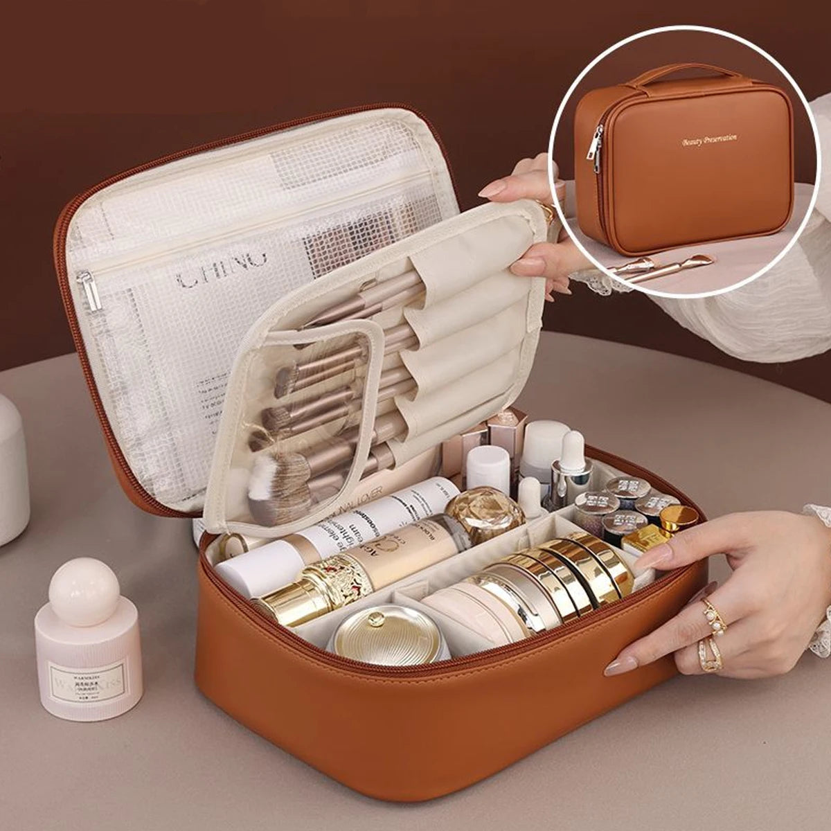 Waterproof PU Makeup Bag