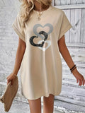 Tied knot hearts Tee- Dress