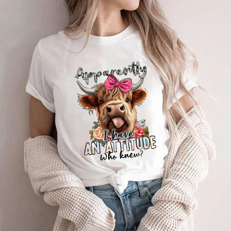 Highland Cow Print T-Shirts