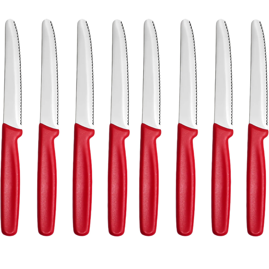 4/6/8 Stainless Steel Serrated Steak knife Round Tip Fruit And Vegetable Paring Knife Kitchen Baking Toast Serrated Bread Knives