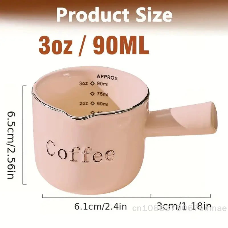 Ceramic Coffee Measuring Cup with Scale