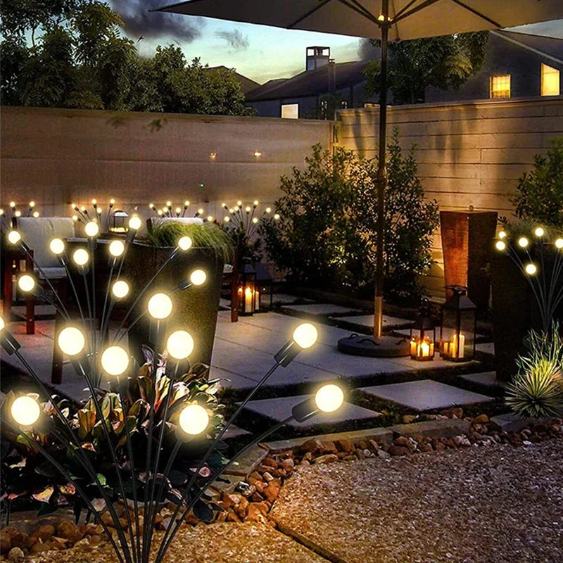 Three Headed Firefly Solar Outdoor Waterproof Firefly Lamp Courtyard Garden Layout Atmosphere Decoration Creative Outdoor Lawn