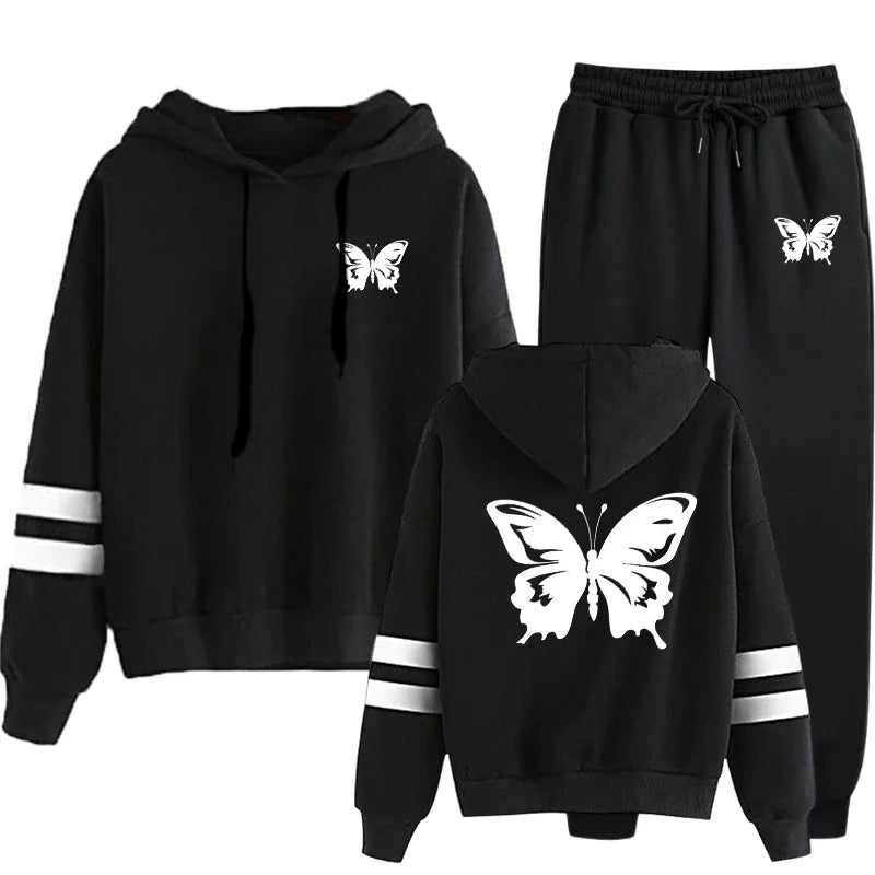 Butterfly Tracksuit Hoodie set