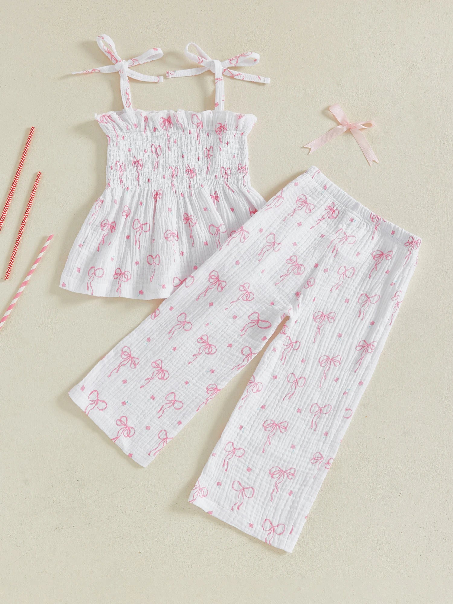 2-Piece Summer Set with Sleeveless Bow