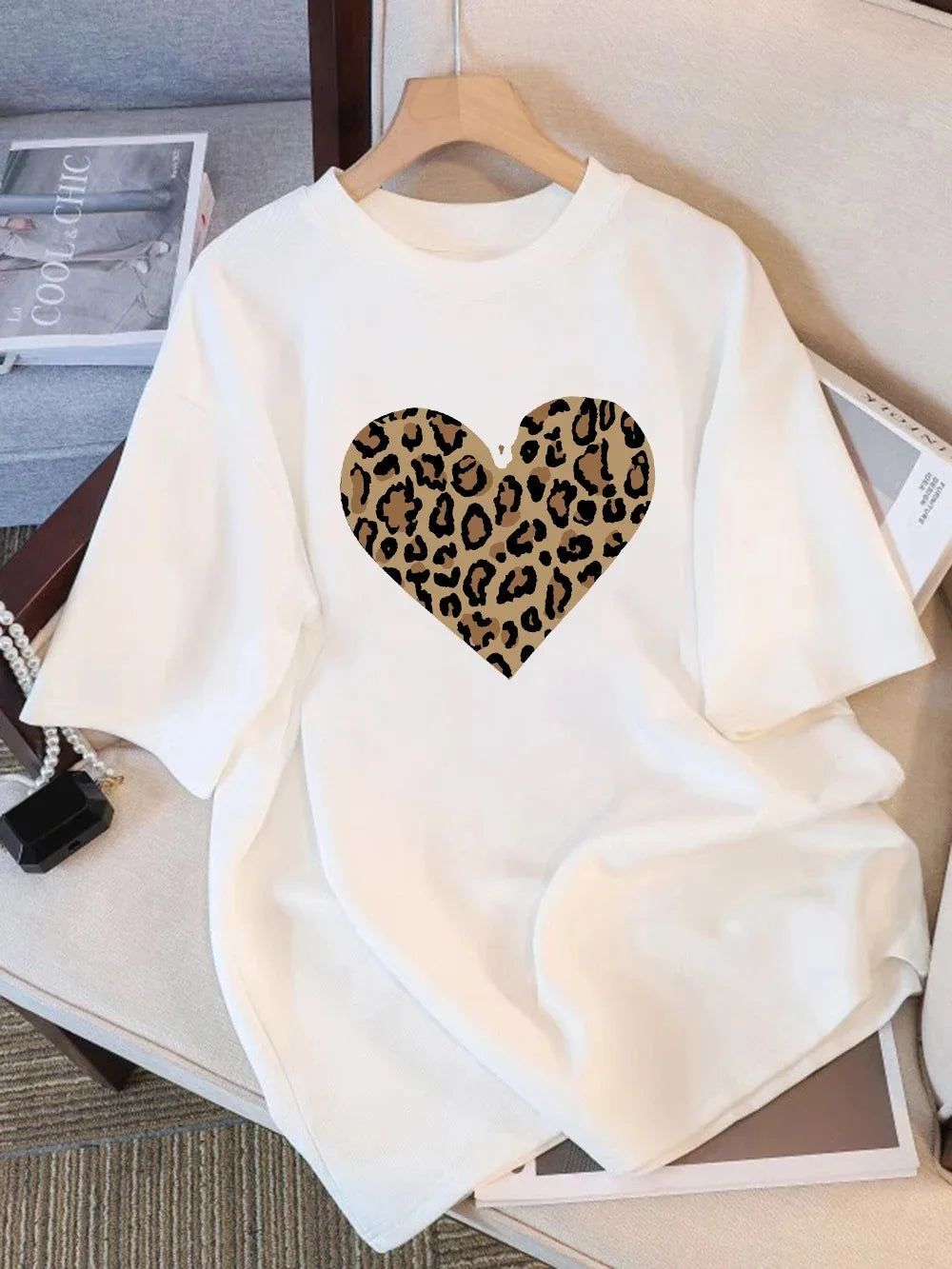 Leopard Heart T Shirt