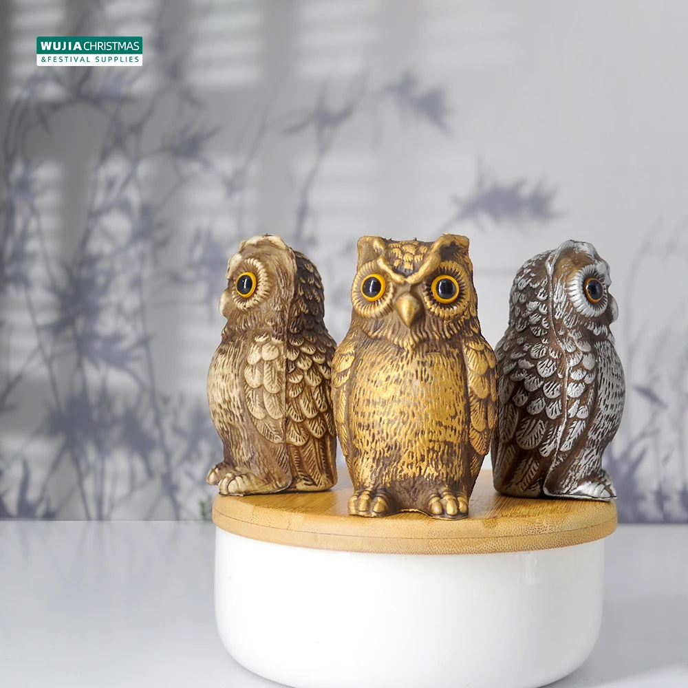 Garden Decor Realistic Owl Statue Scarecrow Fake Bird Scarer Lawn Garden Courtyard House Decorative Figurine Home Decoration Toy