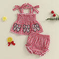 Top and Shorts Set with Bow Detail