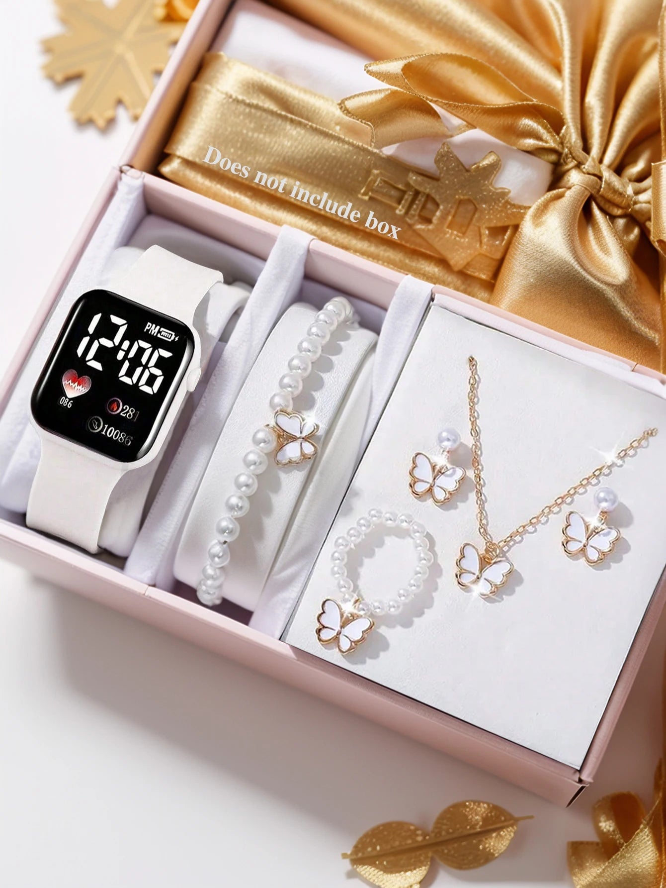 Watch And Butterfly Accessories Set Gift (No Box Included)