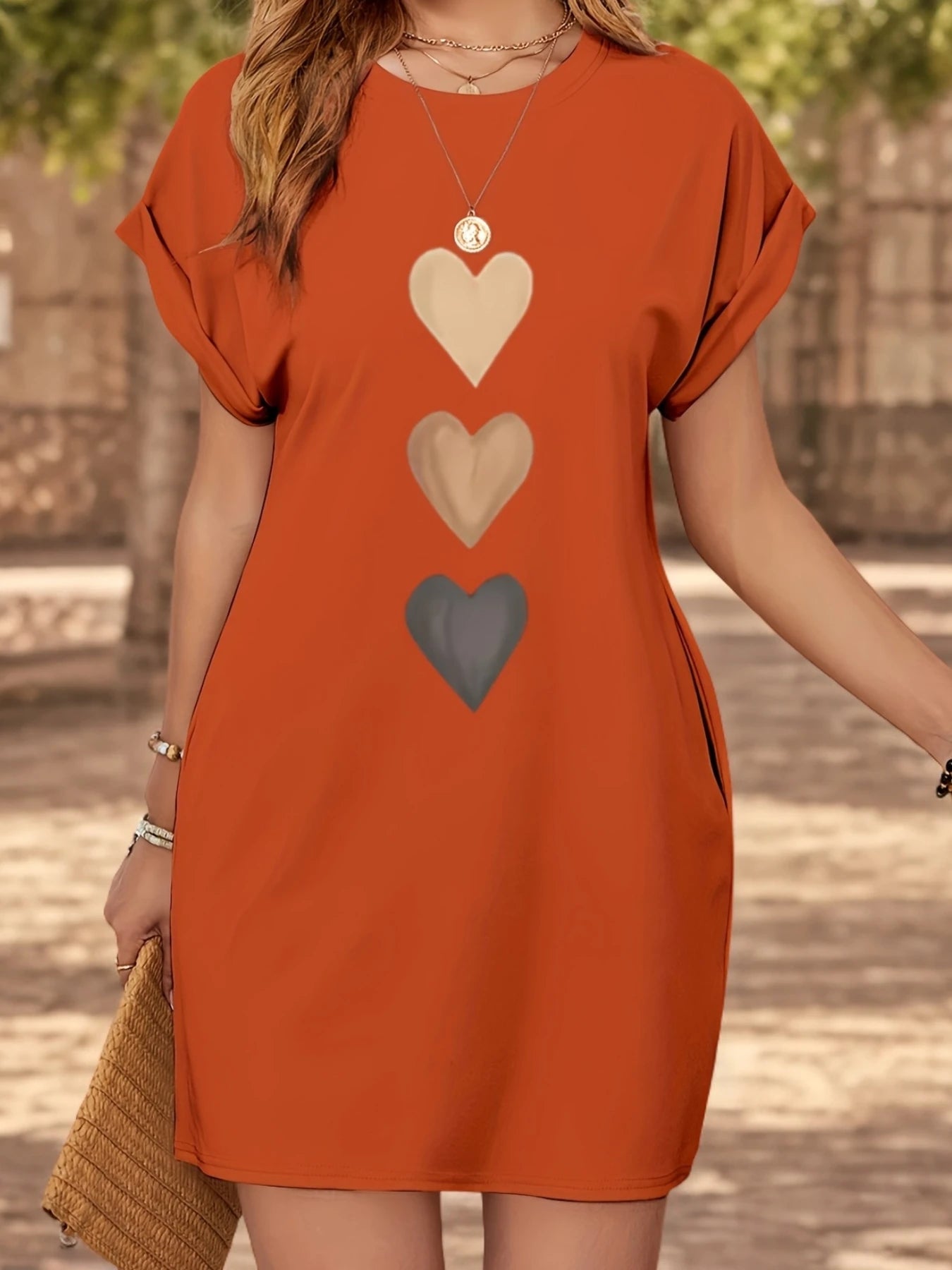 3 hearts TShirt Dress