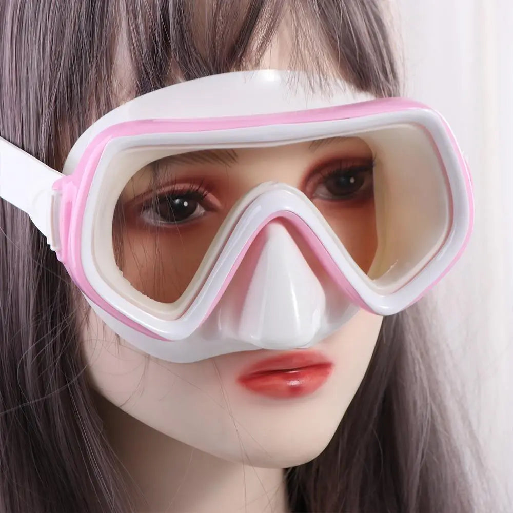 PVC Strap Kids Swim Goggles Anti Fog with Nose Cover
