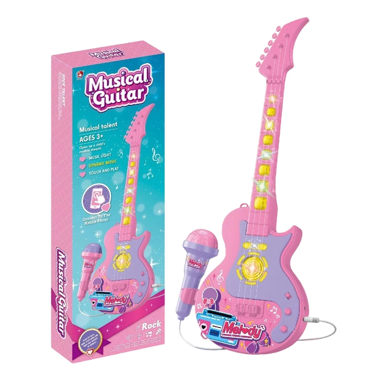 Children'S Guitar And Microphone Toys Guitar