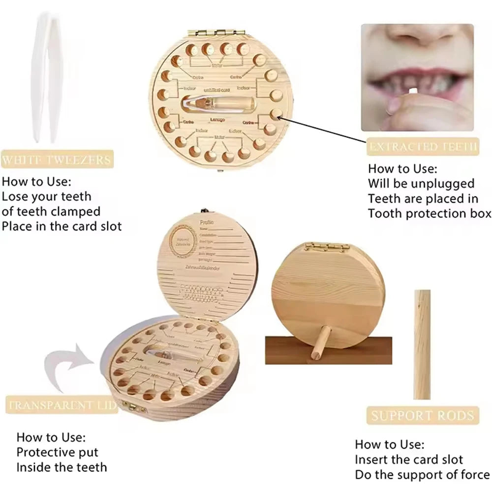 1PC Children's Milk Tooth Box