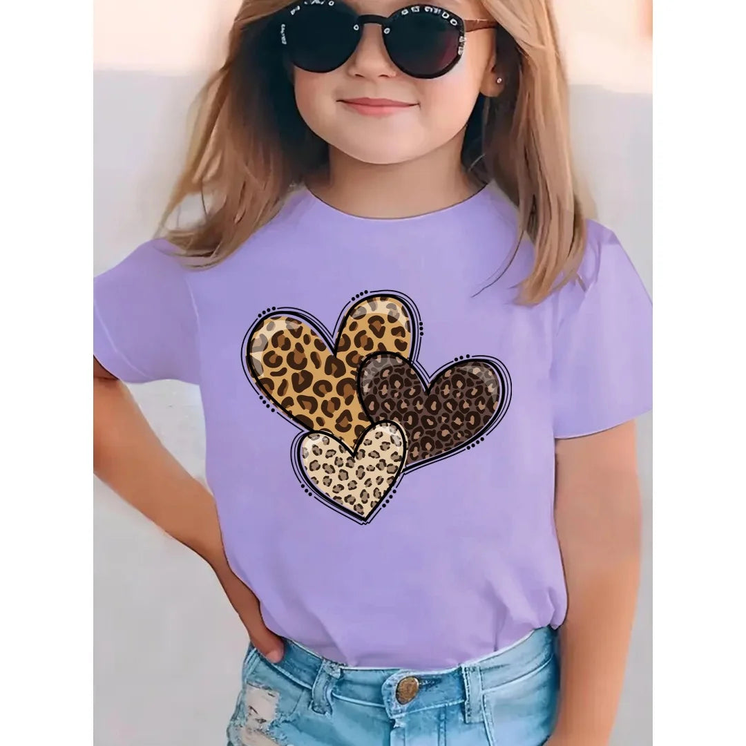 Children Heart Print T-Shirt