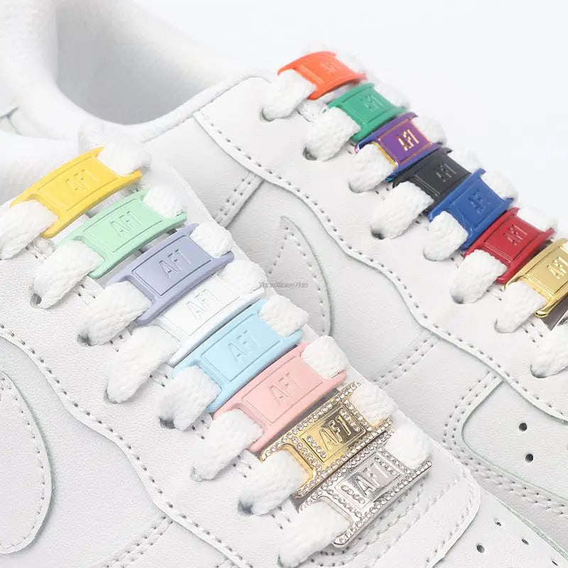 White Flat laces and Shoe Decoration Suit Sneaker Shoelace Fashion Air Force One Shoes Accessories