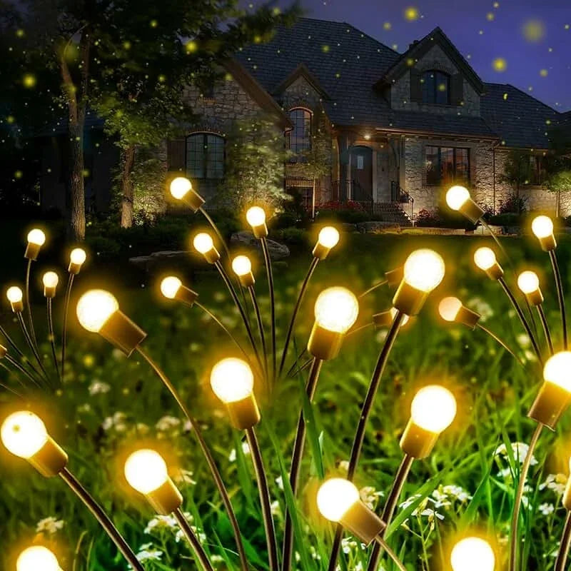 Three Headed Firefly Solar Outdoor Waterproof Firefly Lamp Courtyard Garden Layout Atmosphere Decoration Creative Outdoor Lawn