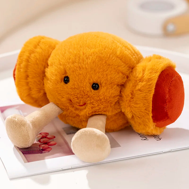 New Cartoon Egg Stuffed Toy Expression Food Bread Toast Series Breakfast Doll Fun Decoration Pillow Baby Comfort Doll Xmas Gifts