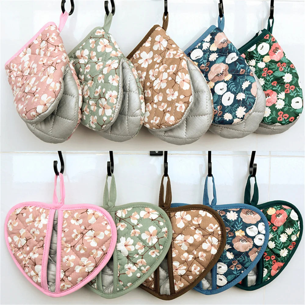 Anti-scalding Oven Gloves Mitts Heat Insulation Iron-proof Printed Japanese Style Kitchen Accessories Bbq Oven Pot Holder