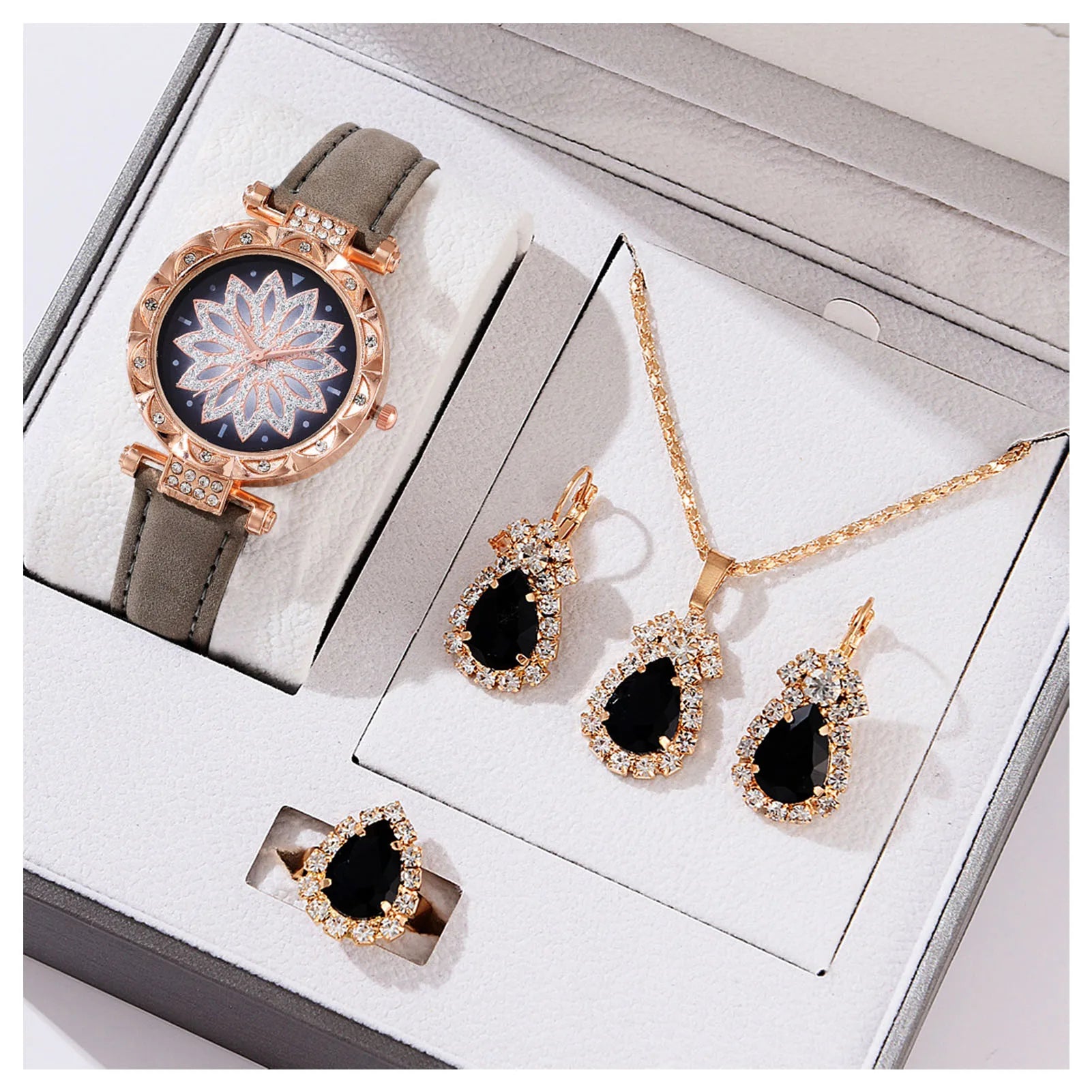 Watch, earrings, necklace gift set