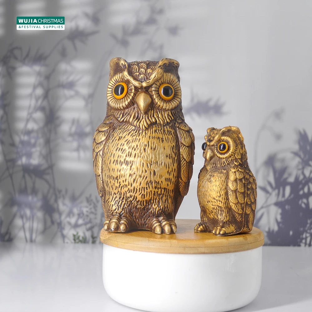Garden Decor Realistic Owl Statue Scarecrow Fake Bird Scarer Lawn Garden Courtyard House Decorative Figurine Home Decoration Toy