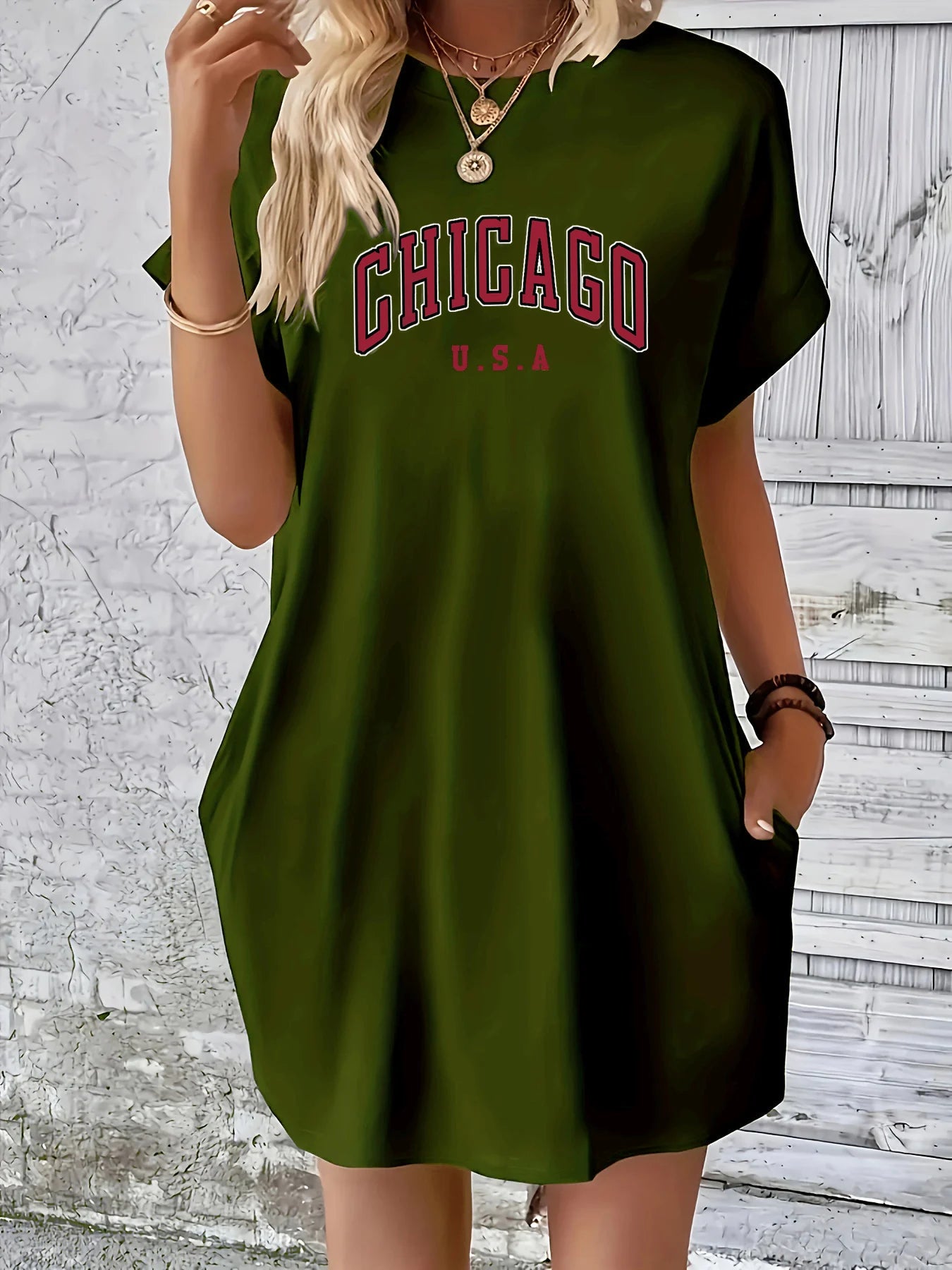 Summer Chicago Usa Dress with pockets