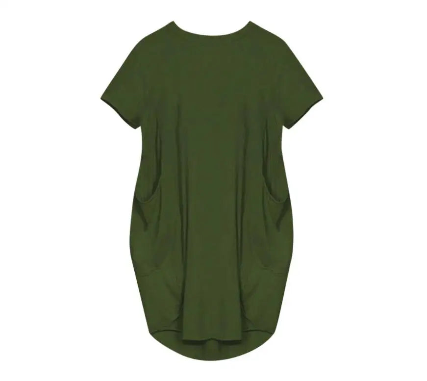 Plus Size Short Sleeve long dress