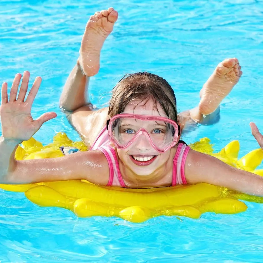 PVC Strap Kids Swim Goggles Anti Fog with Nose Cover