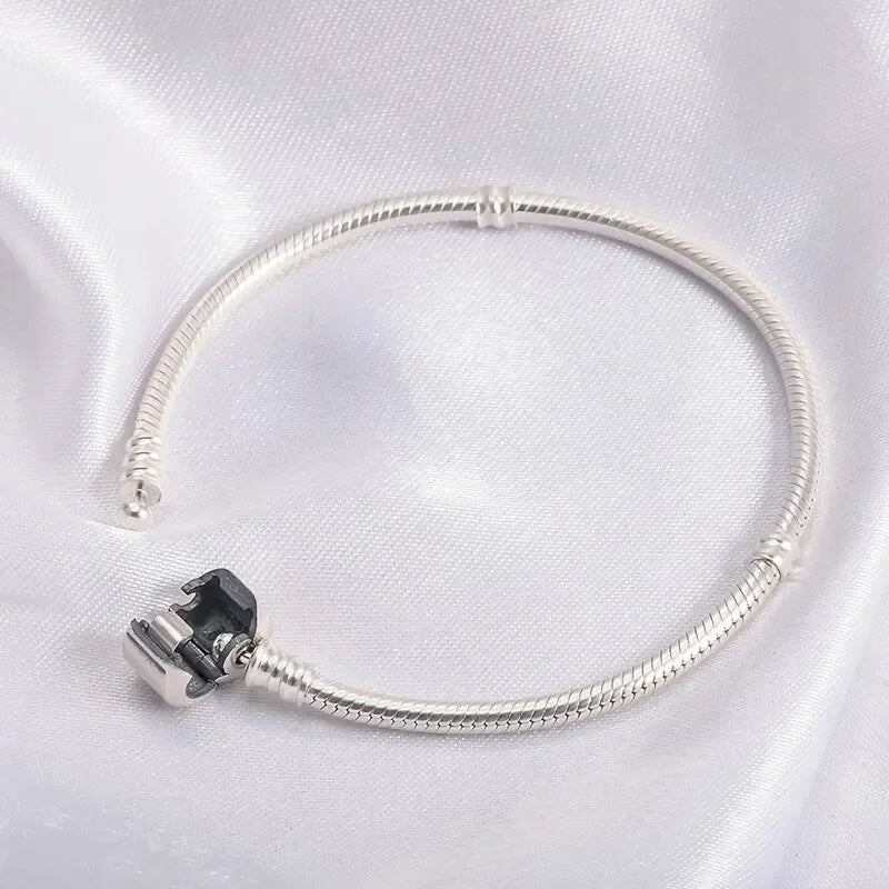 925 Silver Charm Bracelet Soft Smooth