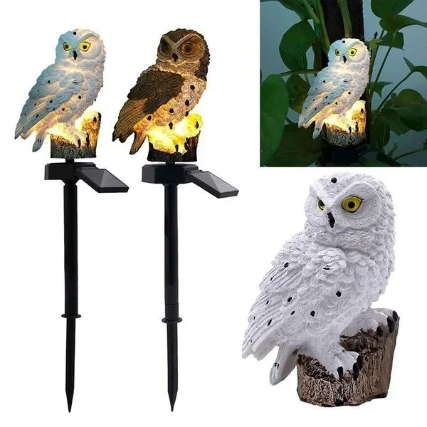 Owl Lights Outdoor Solar Powered Lawn Floor Lamp Waterproof Landscape Lighting Pathway LED Animal Lantern Yard Lawn Garden Decor