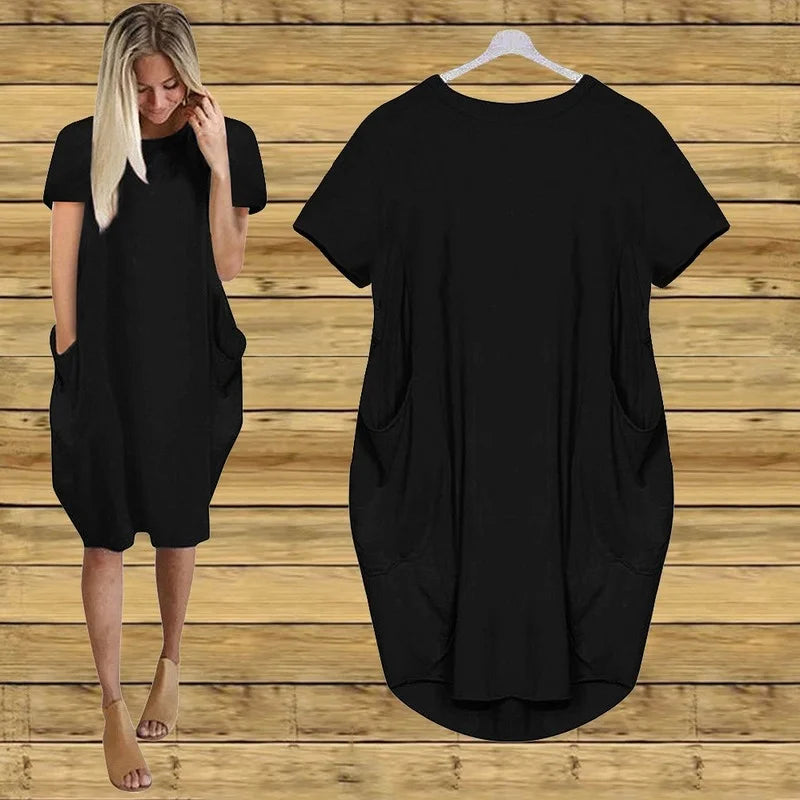 Plus Size Short Sleeve long dress