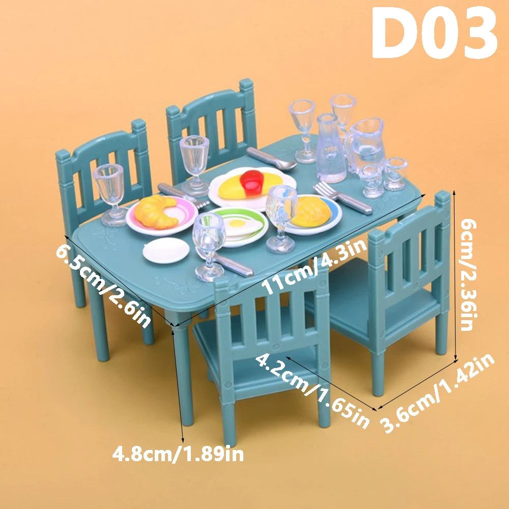 Miniature Furniture Forest Family Kitchen Toy
