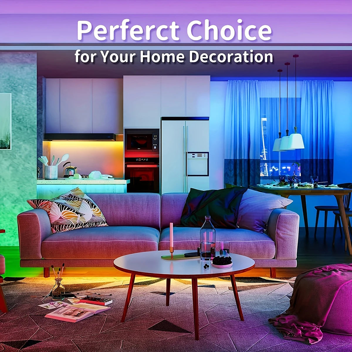 Led Strip Lights with 44 Key Remote Control