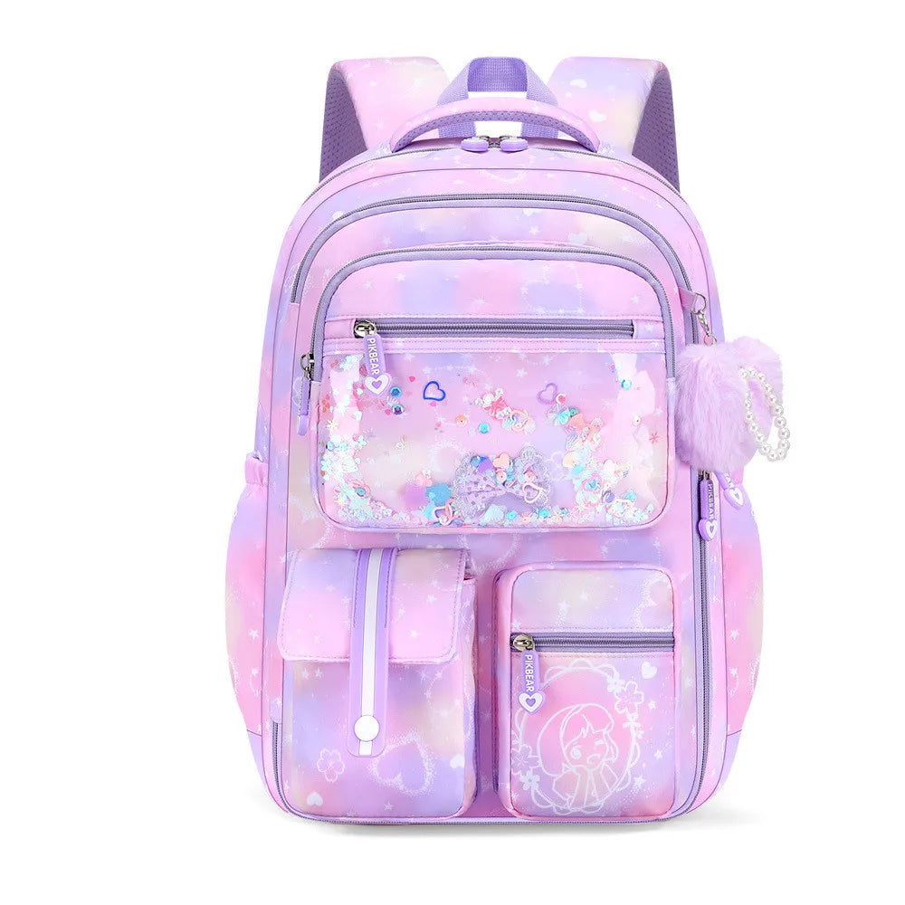 Fashion Love Pendant 3-Piece Set School Backpack