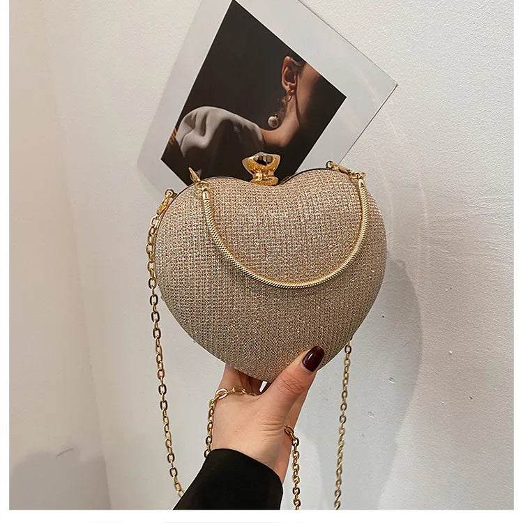Peach Heart-shaped Evening Bags