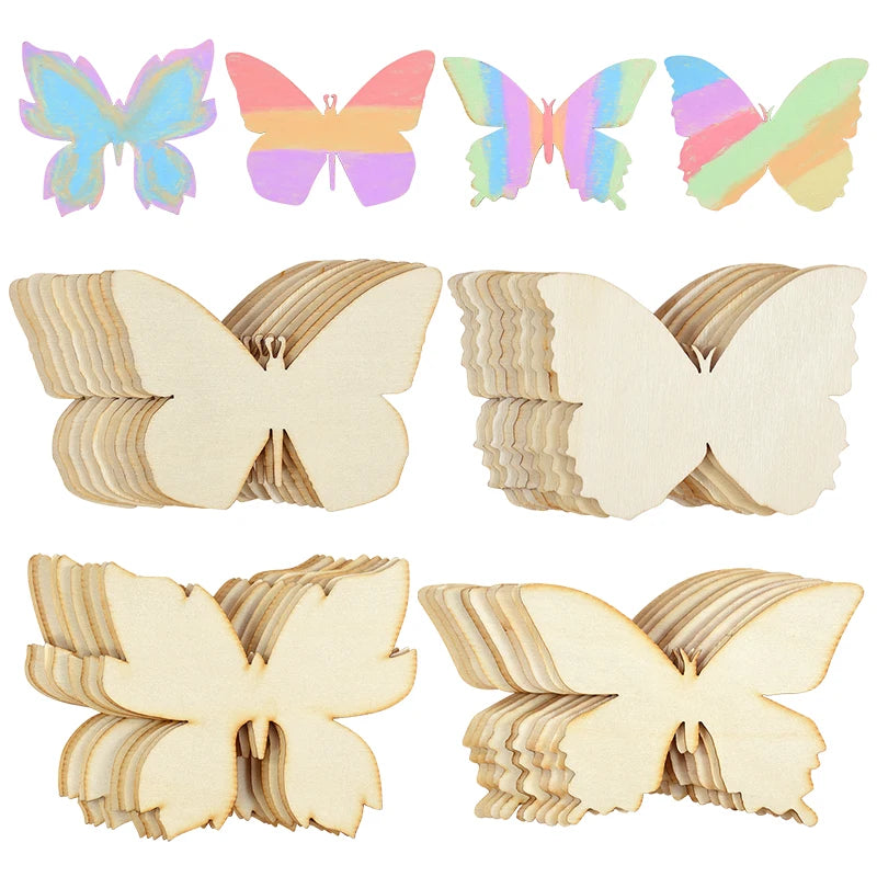 10pcs Wooden Butterfly templates