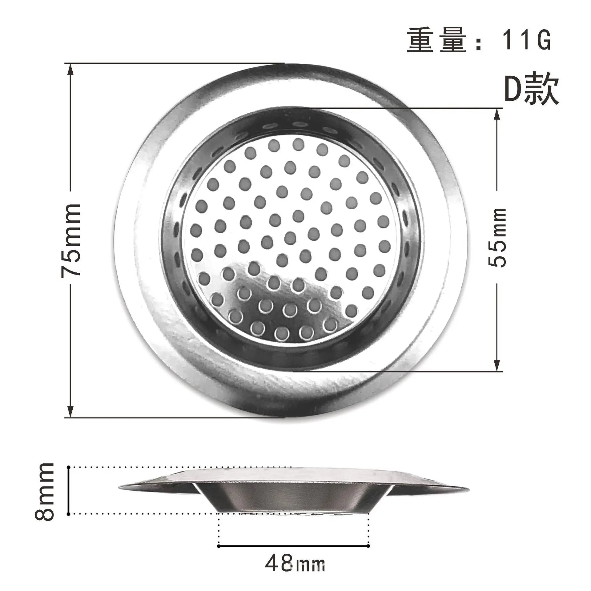 Kitchen Sink Filter Stainless Steel Sink Sewer Mesh Strainers Kitchen Tools Bathroom Floor Drains Hair Catcher Waste Plug Filter