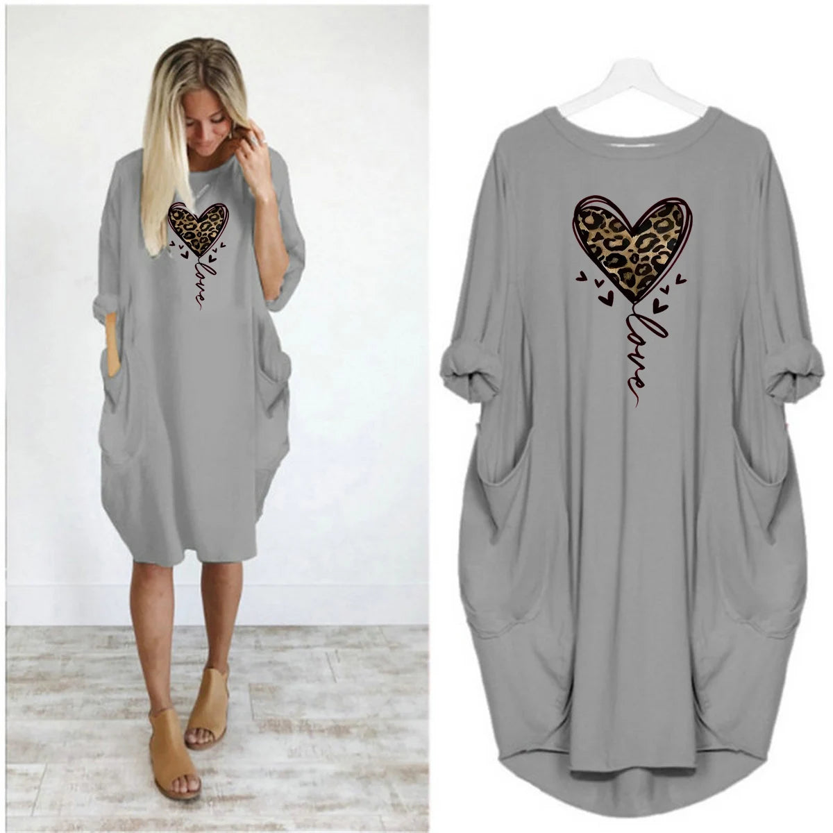 Heart Shaped  Tee Dress