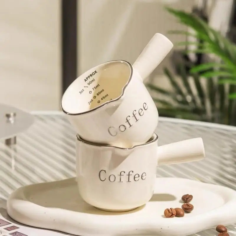Ceramic Coffee Measuring Cup with Scale