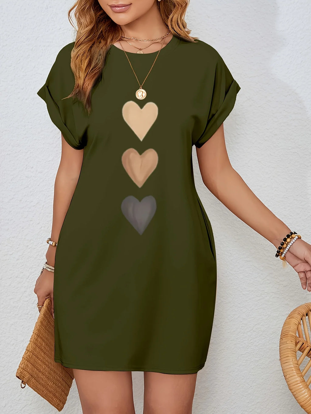 3 hearts TShirt Dress