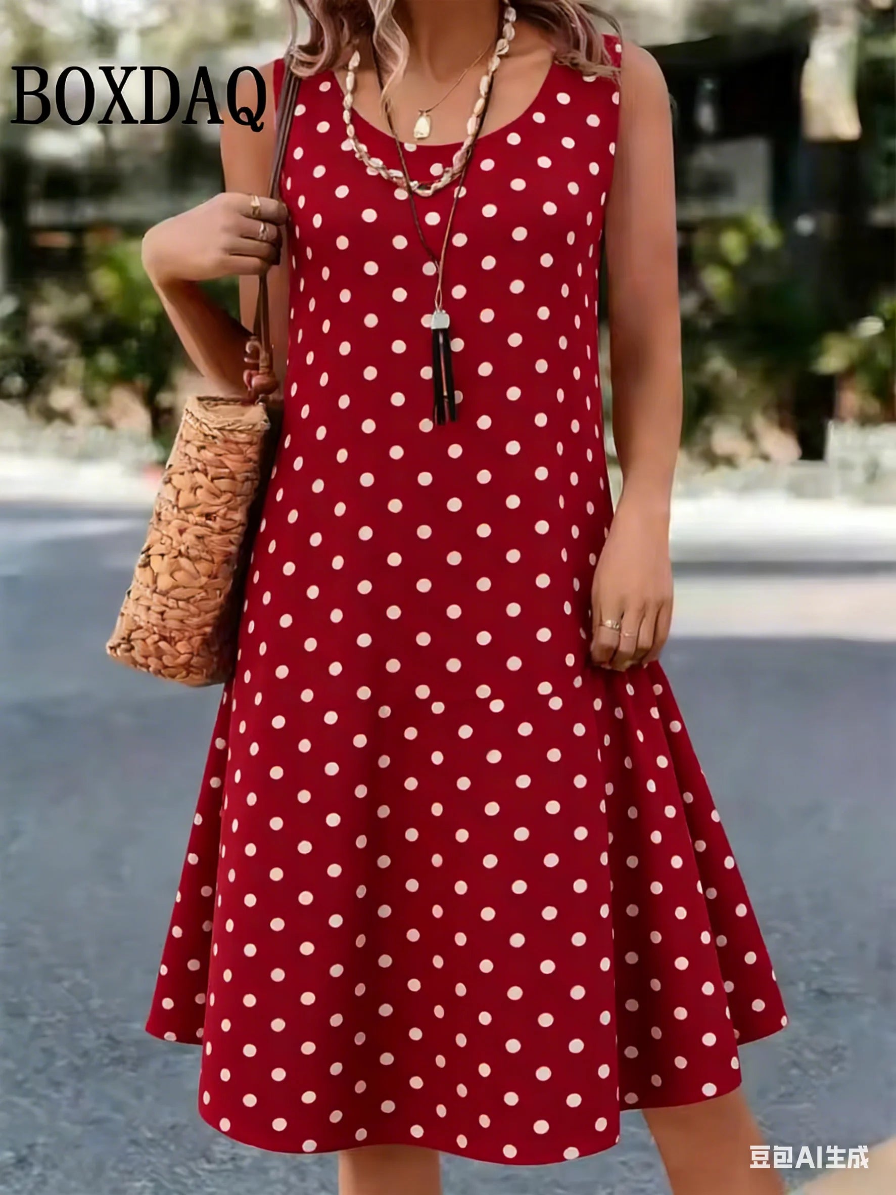 Polka Dot Sleeveless Dress