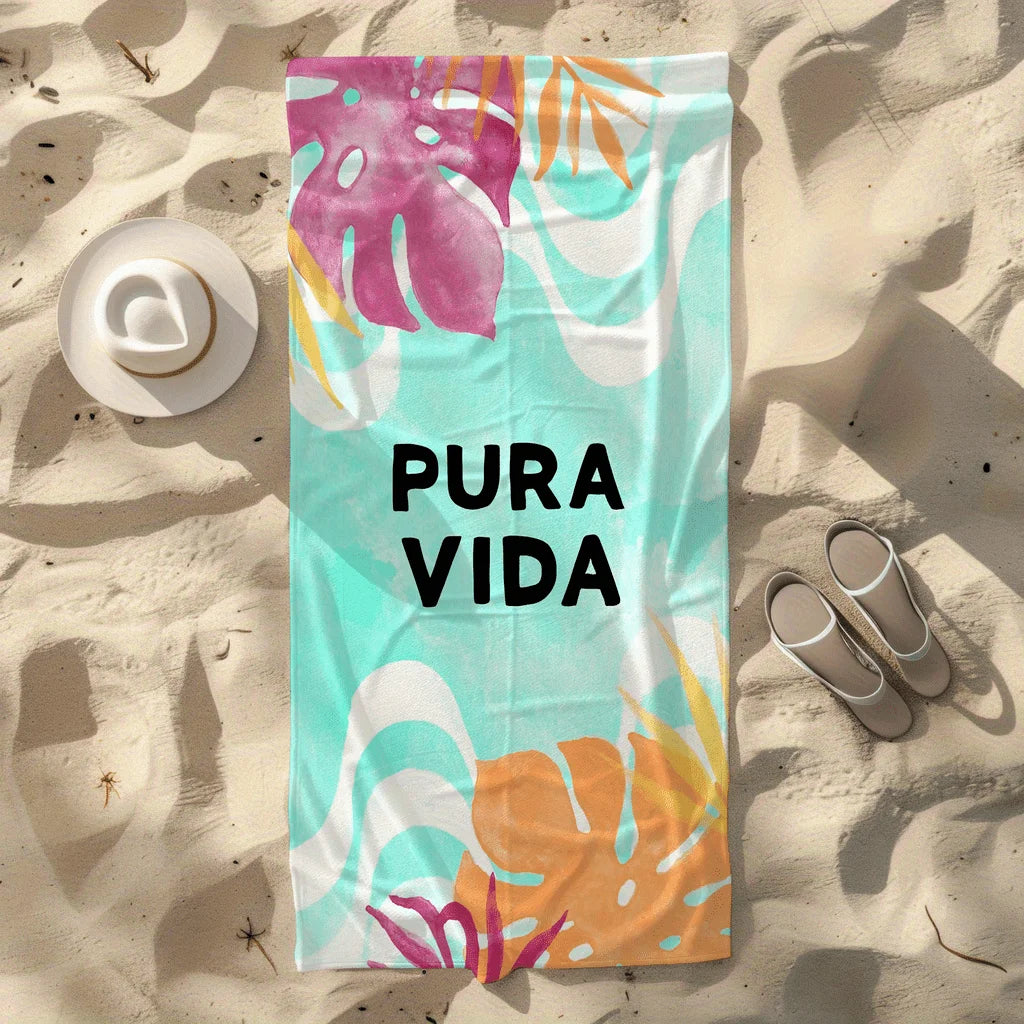 1pc Pura Vida Microfiber Beach Towel
