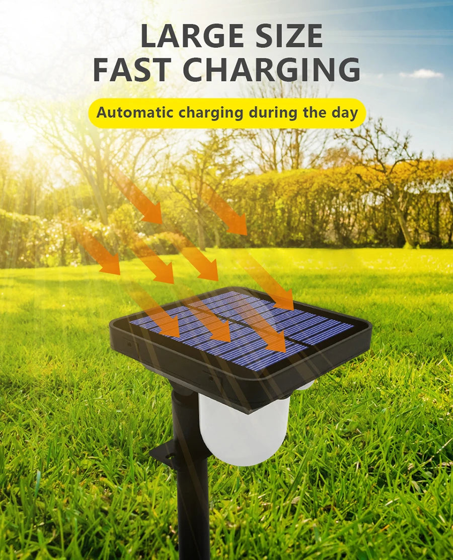 1-4PC Solar Landscape Spotlights Garden Motion Sensor Pathway Lights 3 Modes Waterproof Wall Lamp Patio Lawn Walkway Decor
