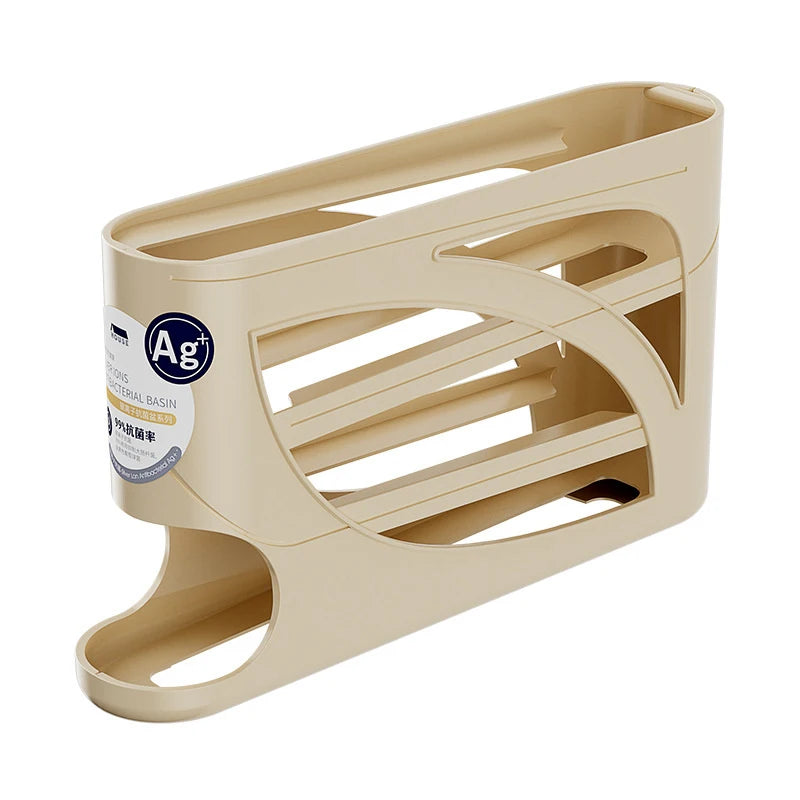 New 4 Layers Rolling Egg Holder Rack Fridge Egg Storage Box Container Kitchen Refrigerator Egg Dispenser Fridge Organizer