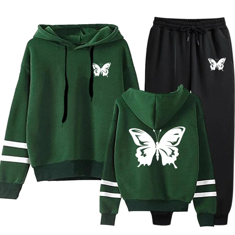 Butterfly Tracksuit Hoodie set