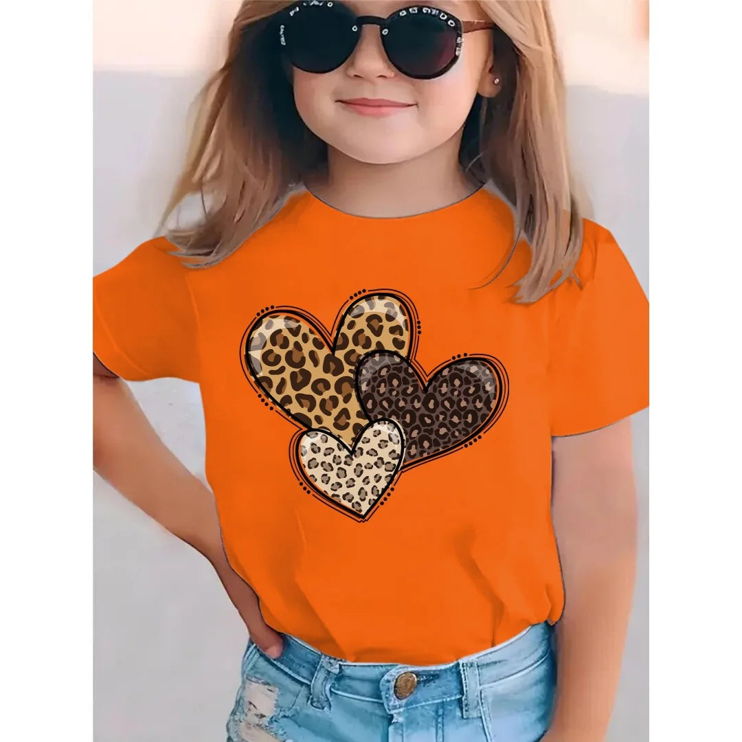 Children Heart Print T-Shirt