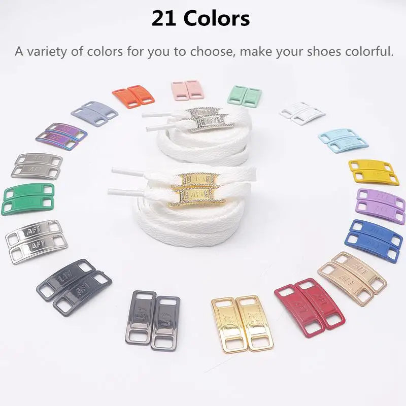 White Flat laces and Shoe Decoration Suit Sneaker Shoelace Fashion Air Force One Shoes Accessories