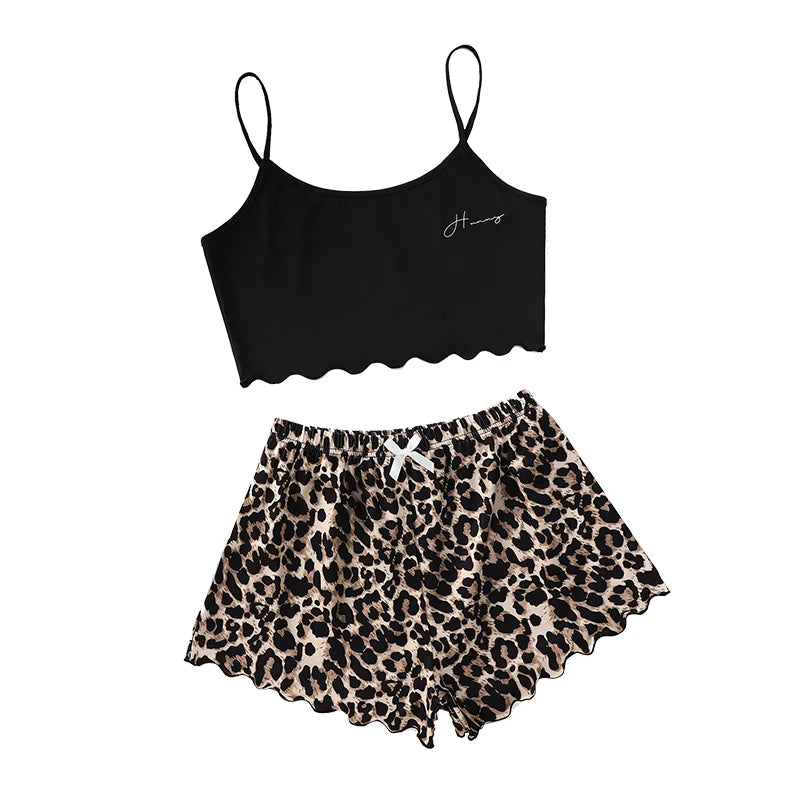 Leopard Print Sling Sleepwear