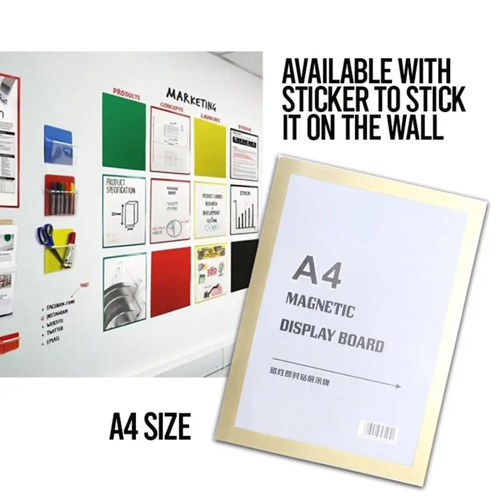 A4 Magnetic Photo Frame Magnetic Display Board Self Adhesive Soft Picture Frame Document Canvas Painting Shop Window Advertising