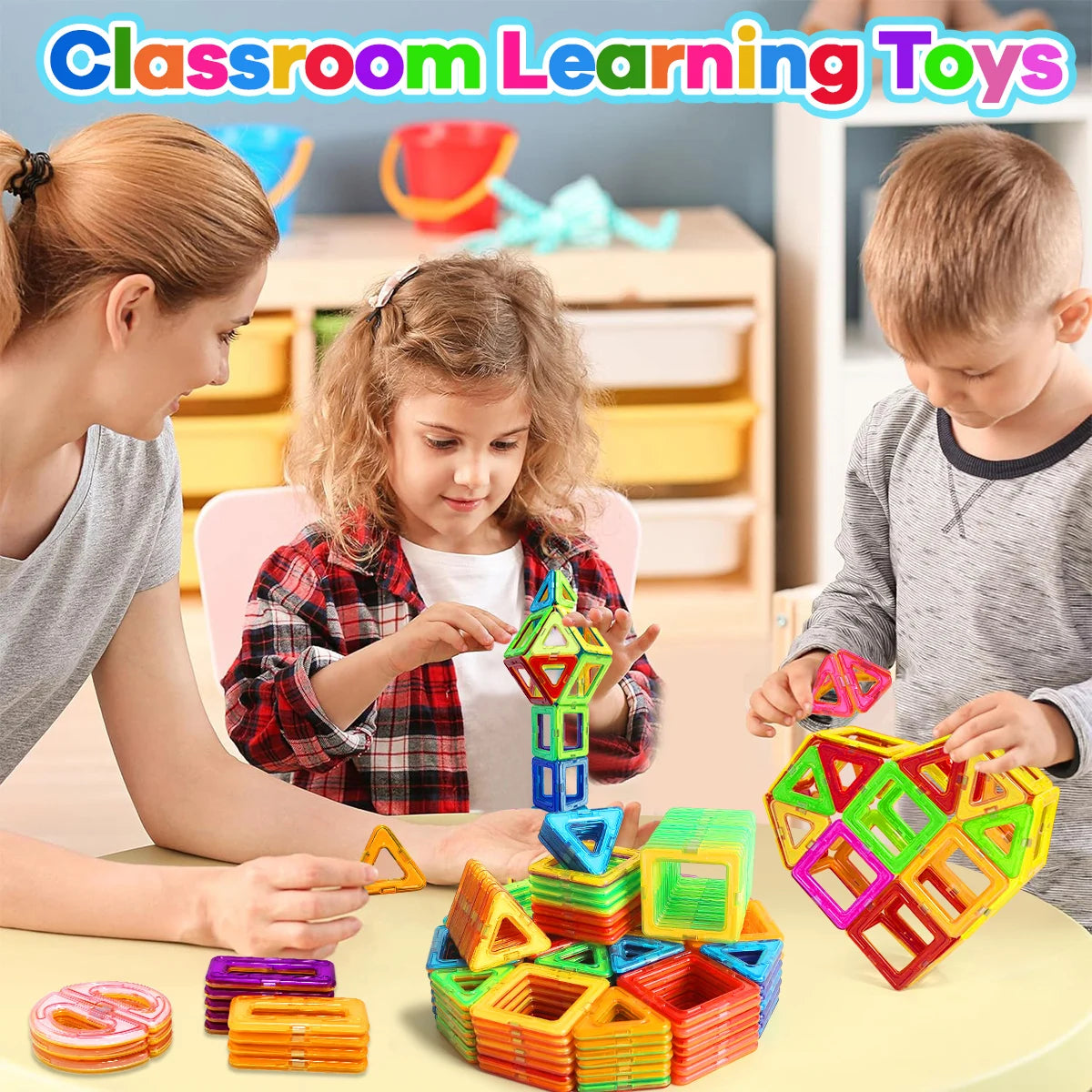30/62/92PCS Magnetic Building Blocks