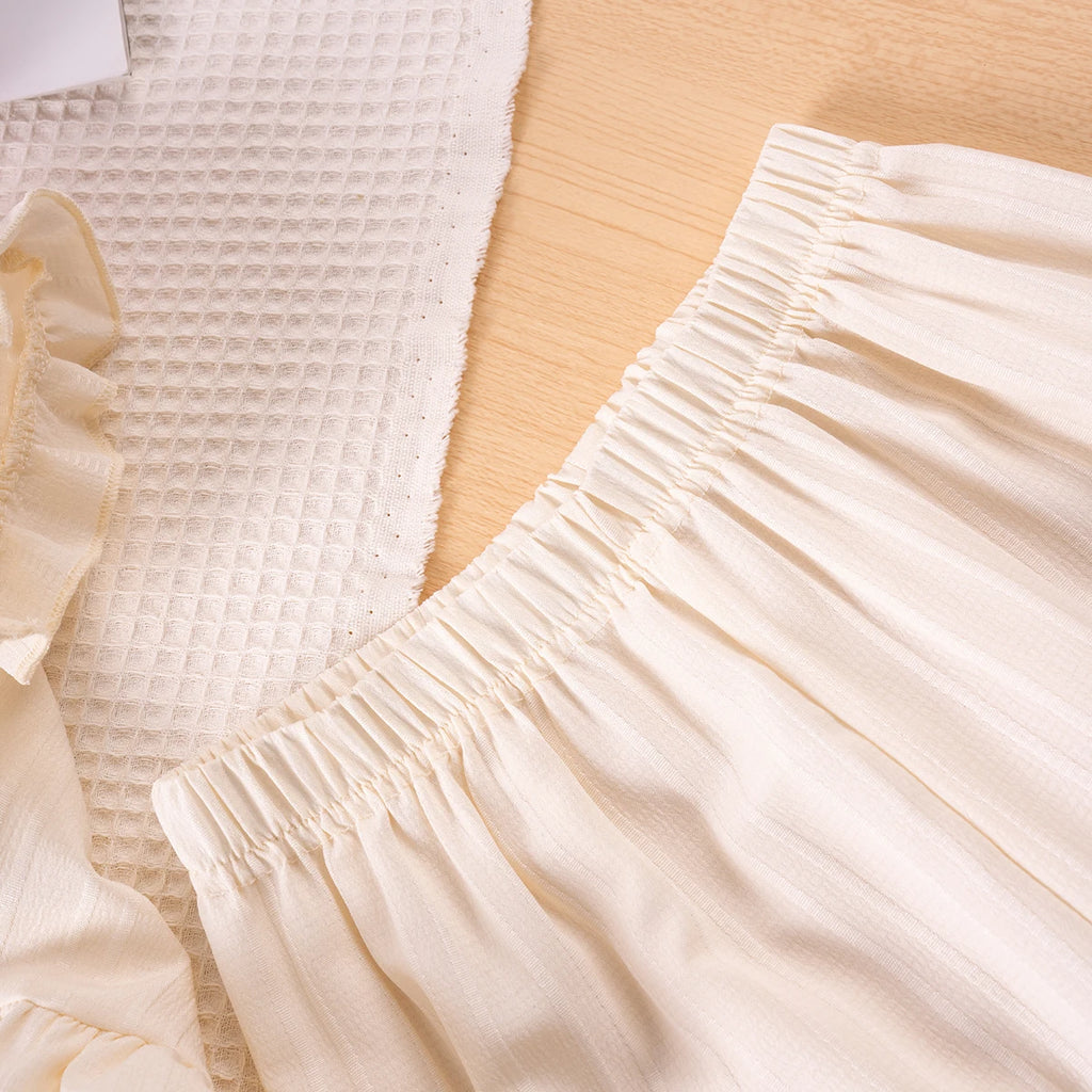Shorts Sleeves + Wide Leg Pants 2PCS