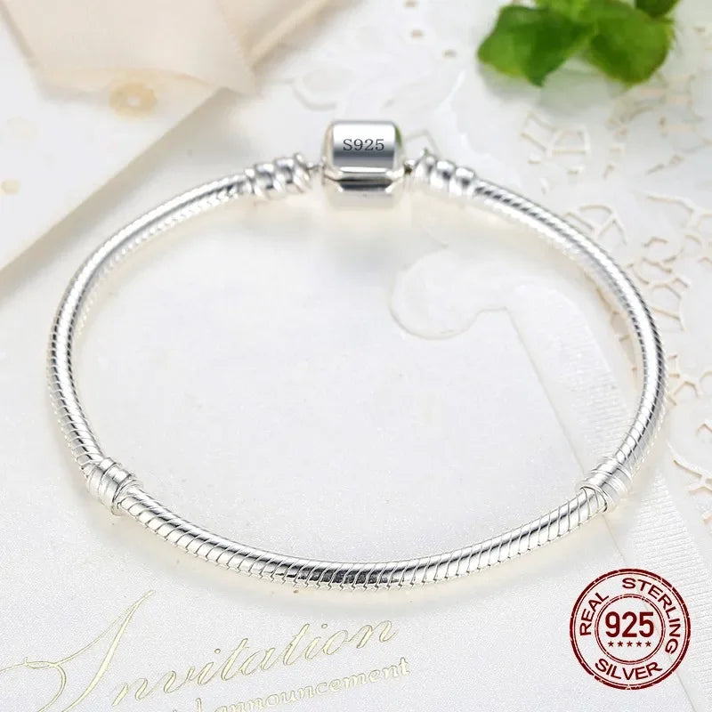 925 Silver Charm Bracelet Soft Smooth